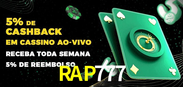 Promoções do cassino ao Vivo RAP777